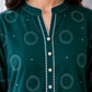 Dark Green Circle Printed Unstitched 2-Piece