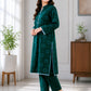 Dark Green Circle Printed Unstitched 2-Piece