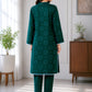 Dark Green Circle Printed Unstitched 2-Piece