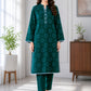 Dark Green Circle Printed Unstitched 2-Piece
