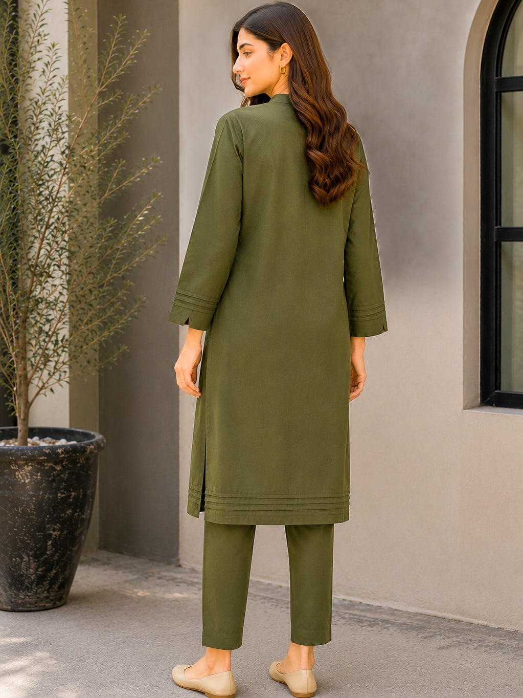 Olive Muse – Premium Solid Co-Ord Set