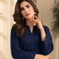 Midnight Navy Straight Kurta & Trouser Set