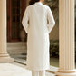 Classic Ivory White Straight Kurta & Trouser Set