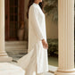 Classic Ivory White Straight Kurta & Trouser Set