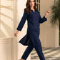 Midnight Navy Straight Kurta & Trouser Set