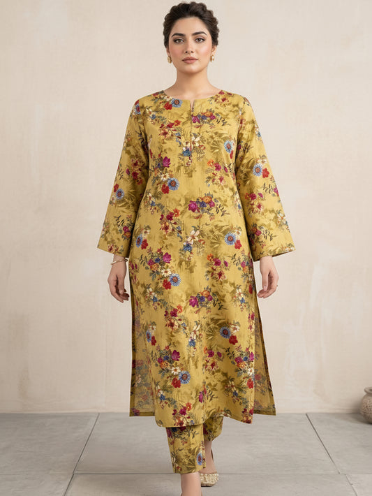 Golden Bloom – Lawn Fusion 2 Piece Suit