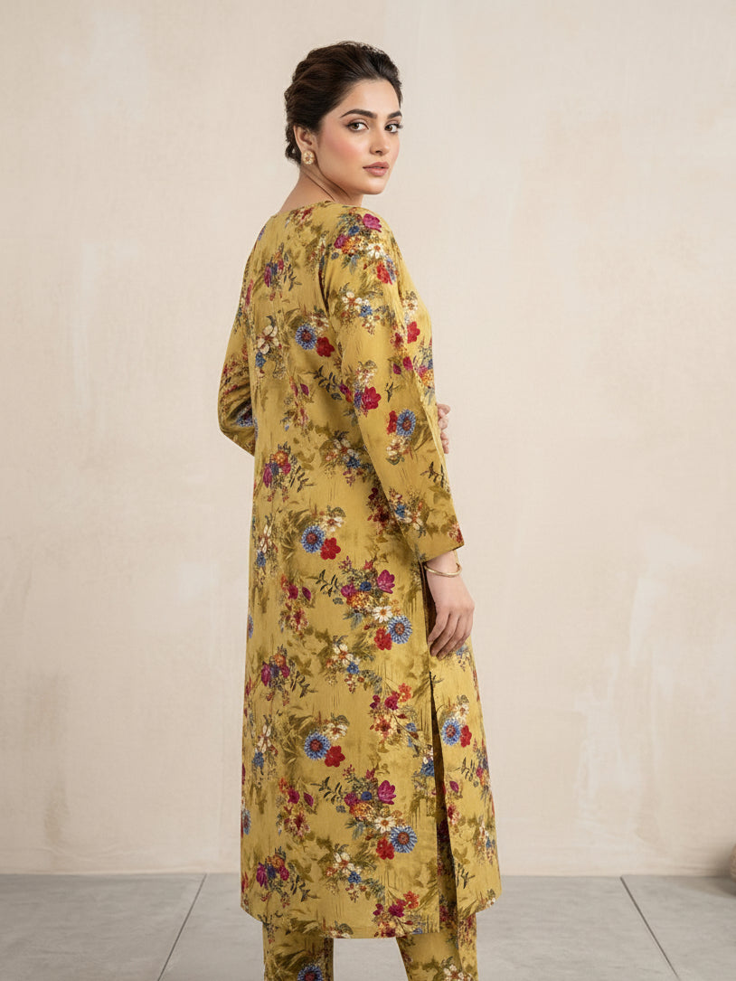 Golden Bloom – Lawn Fusion 2 Piece Suit