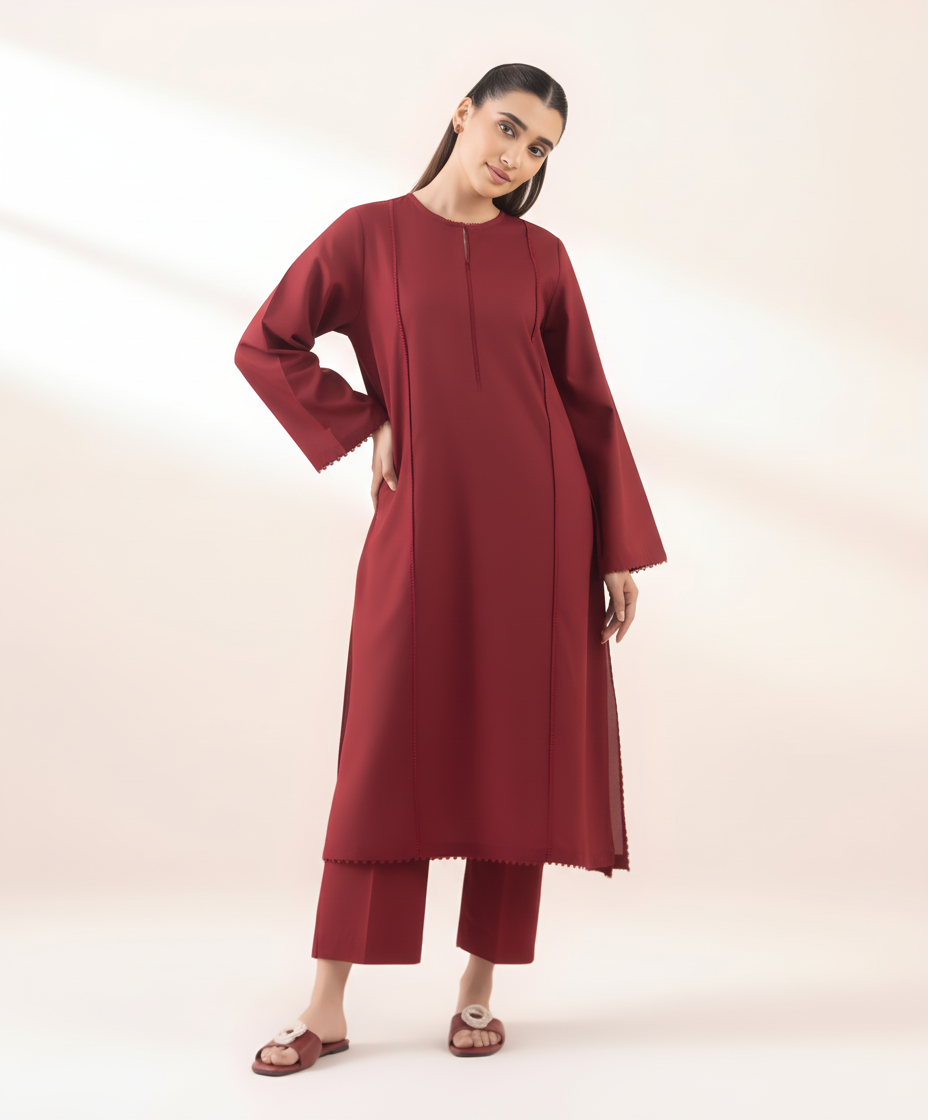 Stone Linen 2-Piece Kurta Set – Premium Pret