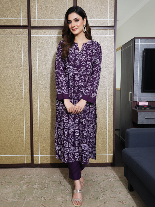 Zehra – Classic Purple 2PC Set