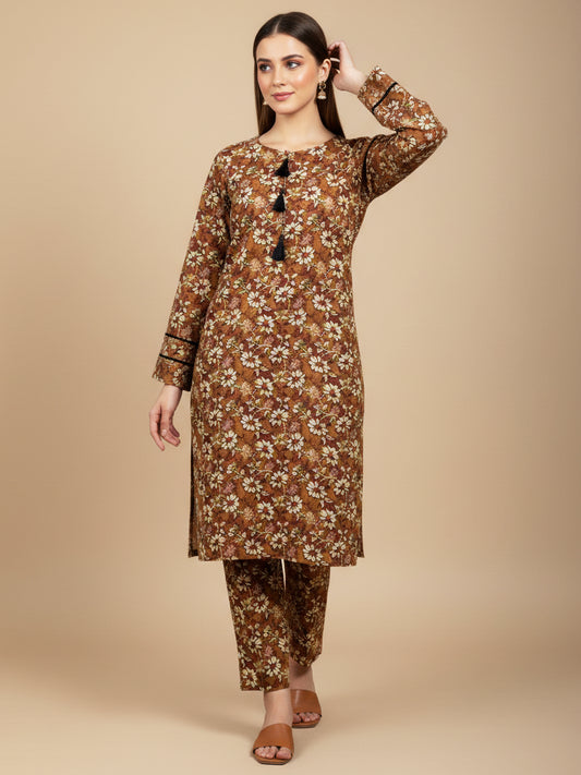 Rust Garden Printed Kurta