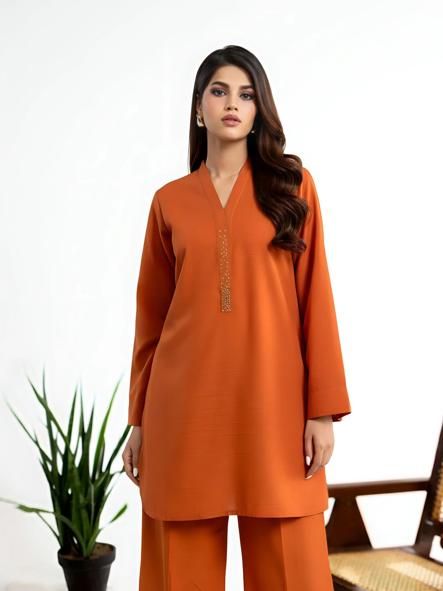 Premium Jacquard Cotton Satin 2 Piece (Pret)