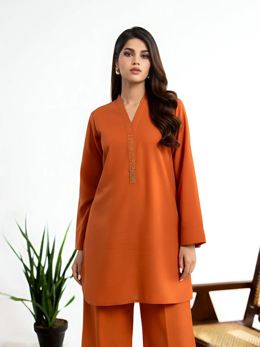 Premium Jacquard Cotton Satin 2 Piece (Pret)