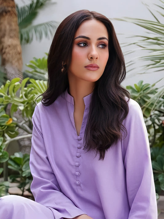 Long Kurta Set with Pockets – Premium Pret