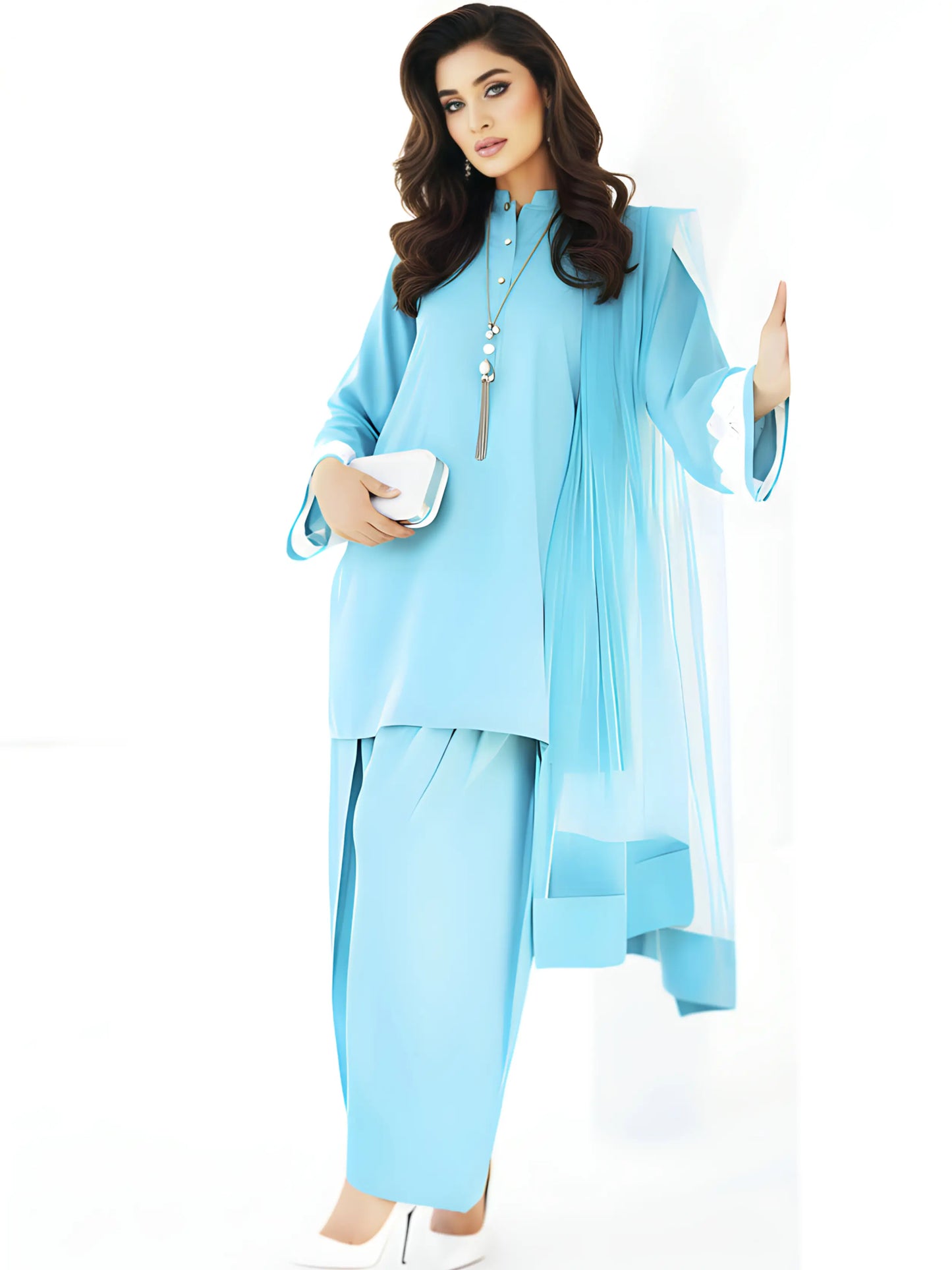 Jacquard Khaddar 3 Piece Suite (Farshi Shalwaar)