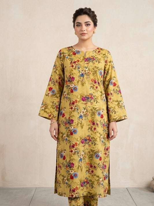 Golden Bloom – Lawn Fusion 2 Piece Suit